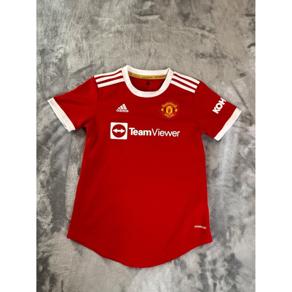 Adidas Manchester United 2021-22 Home Soccer Jersey Red Mens Size XS Team Viewer